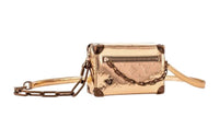 LOUIS VUITTON Leather Shoulder Bag Crossbody Bag Women's Gold
