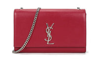 SAINT LAURENT Leather Shoulder Bag Regular Women's Red