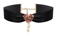 DIOR Resin Silk Metal Necklaces Women's Black