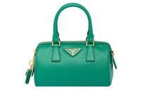 PRADA Saffiano Leather Shoulder Bag Crossbody Bag Handbag Women's Green