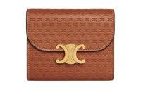 CELINE Triomphe Calfskin Wallet Women's Brown