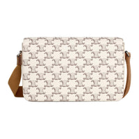 CELINE Triomphe Canvas Canvas Bag Messenger Bag Crossbody Bag Shoulder Bag Men's Tan & Beige