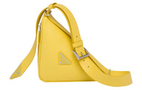 PRADA Saffiano Leather Triangle Bag Fanny Pack Regular Men's Sunlight Yellow