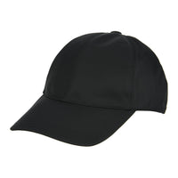 PRADA Triangle logo Leather Baseball Cap