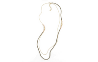 CHANEL Necklaces Women's Black Gold