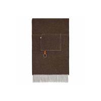 HERMES Knit Scarves Women's Chocolate