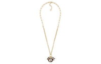 DIOR Metal Resin Necklaces Women's Gold