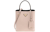 PRADA Cow Leather Handbag Shoulder Bag Crossbody Bag Medium Size Women's Apricot