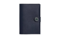 HERMES Evercolor Calfskin Passport Holder Men's Midnight Blue/Green
