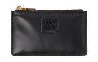 MIU MIU Leather Envelope Bag Wallet Women's Black