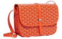 GOYARD Belvédère Canvas With Leather Crossbody Bag, Shoulder Bag Unisex Orange