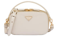 PRADA Patent Leather Handbag Shoulder Bag Crossbody Bag Mini Women's Ivory