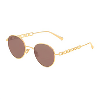 LOUIS VUITTON Acetate Metal Round Sunglasses Women's Gold