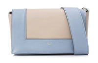 CELINE Frame Cow Leather Tofu Bag Shoulder Bag Crossbody Bag Medium Size Women's Haze Blue