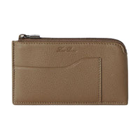 Loro Piana Cow Leather Card Holder Men's Dark Coffee Brown