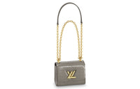 LOUIS VUITTON Twist Crocodile Leather Shoulder Bag Crossbody Bag Mini Women's Gray