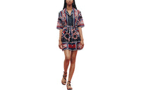 HERMES Short-Sleeved Dresses Women's Marine Blue