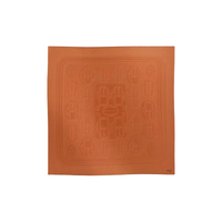 HERMES Cashmere Silk Knit Scarves Women's Orange