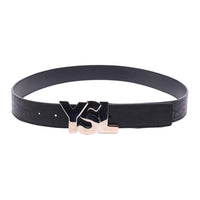 SAINT LAURENT Cow Leather Belts Men's Black