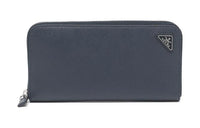 PRADA Saffiano Leather Wallet Men's Marine Blue