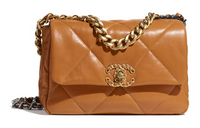 CHANEL 19Bag Lambskin Portable Crossbody Bag, Shoulder Bag Women's Brown