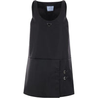 PRADA Enamel Triangle Sleeveless Mini Dress