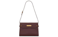 SAINT LAURENT SL MANHATTAN Cow Leather Crossbody Bag Shoulder Bag Women's Deep Red