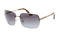 PRADA Metal Irregular Shape Sunglasses Men's Gold