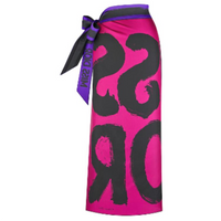 DIOR Multicolor Design Silk Belt Women's