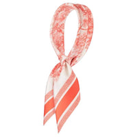 DIOR Coral Silk Twill Silk Scarves Women's Pink