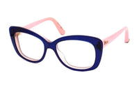 DIOR Acetate Rectangular Eyeglass Frames Unisex Blue