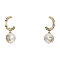 CHANEL Metal Earrings Women's Gold