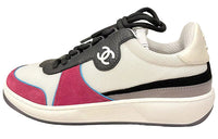 CHANEL Low Top Casual Shoes Women's White Pink