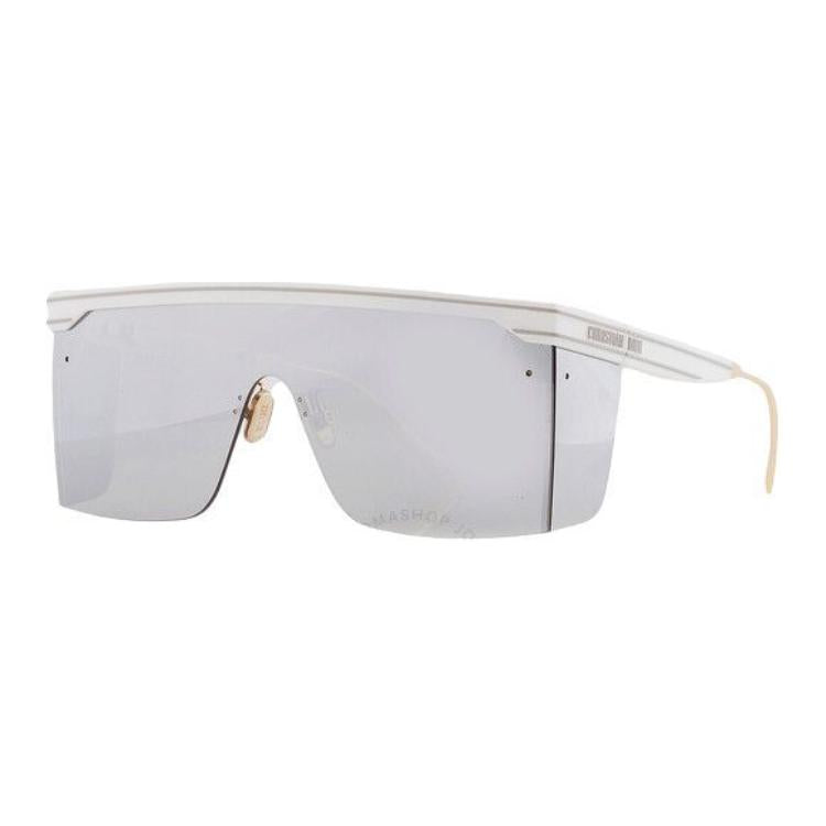 DIOR Plastic Irregular Shape Sunglasses Women's White