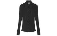 SAINT LAURENT Buttoned Long-Sleeved Knitted Shirt