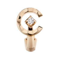 CHANEL 18K Diamonds Earrings Unisex Gold