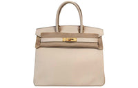 HERMES Birkin Epsom Leather Birkin Bag Handbags Women's 10 Craie Milkshake White