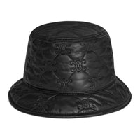CELINE Triomphe Quilted Bucket Hat In Soft Lambskin