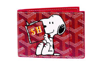 GOYARD SAINT-FLORENTIN Canvas With Leather Dog's Teeth Wallet Unisex Red