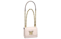 LOUIS VUITTON Twist Crocodile Leather Crossbody Bag Shoulder Bag Women's Matte Latte