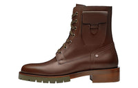 HERMES Ankle Boots Men's Dark Brown
