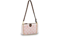 LOUIS VUITTON Mink Fur Leather Crossbody Bag, Shoulder Bag Women's