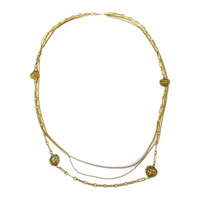 CHANEL 1983 Lion Head Multi chain Necklace