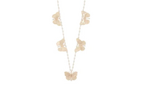 DIOR Metal, Resin Pearl Necklaces Women's Matte Gold