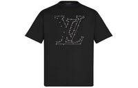 LOUIS VUITTON Printing Embroidered Short Sleeve Black Men's
