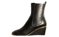 CHANEL Short Chelsea Boots Women's Black
