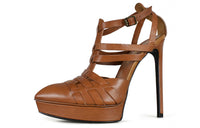 SAINT LAURENT Slim Heel High Heels Women's Brown