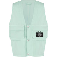 DIOR X Stone Island Cotton Blend Satin Vest