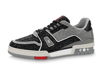 LOUIS VUITTON Trainer Slip-Resistant Low-Top Skateboard Shoes Men's Black