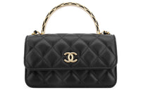 CHANEL Classic Flap CF Sheepskin Shoulder Bag Crossbody Bag Regular Women's Black